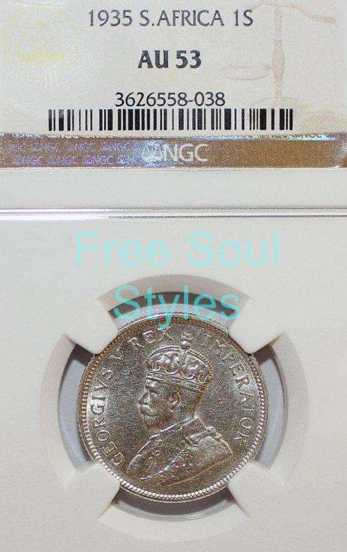1935 1 Shilling NGC Graded AU 53 - Catalogue Value R3 250.00