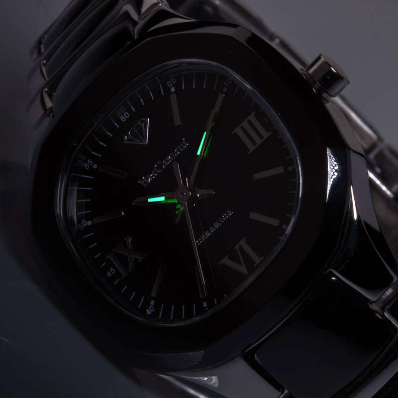 YVES CAMANI MEIJE Ladies Watch Ceramic Stainless Steel Black Sapphire Glass watch