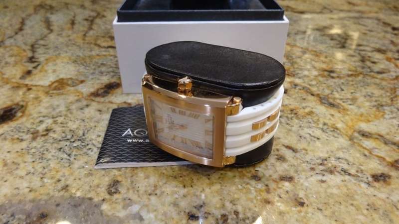 **Brand New**Aquaswiss Tanc G Unisex Black Dial Resin Band Watch Swiss Made Retail: $1200 /R14190