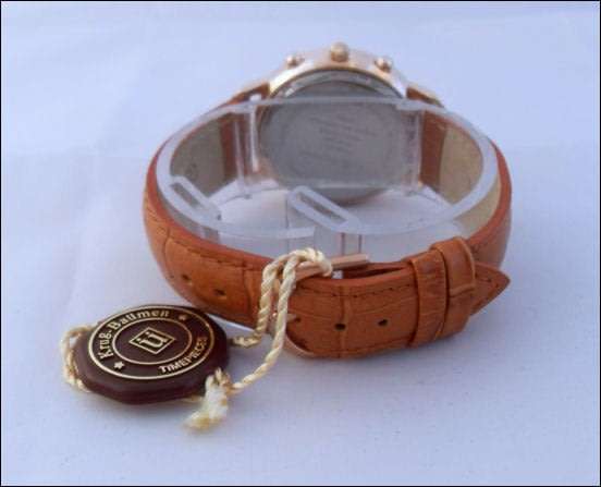 R1 Auction Retail: R13,458.00 Krug Baumen MEN Principle Gold 8X REAL Diamond Croc Leather Watch