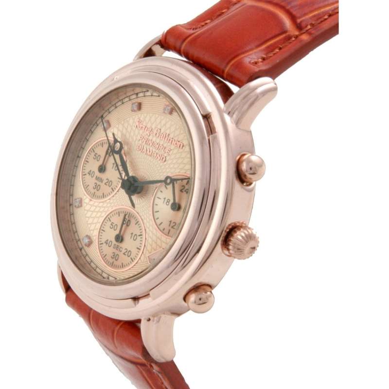R1 Auction Retail: R13,458.00 Krug Baumen MEN Principle Gold 8X REAL Diamond Croc Leather Watch