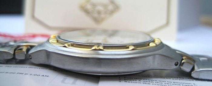 Retails @ £605/ R10,000 Krug Baumen LADIES Regatta 4X Genuine Diamond White Dial Two Tone Watch