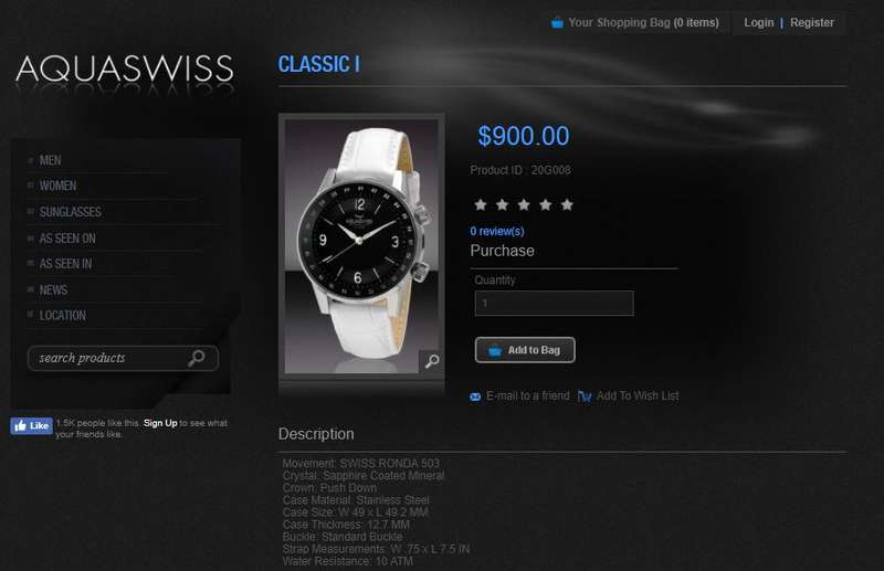 R1 AUCTION Retail: $900/ R10,845.00 Aquaswiss 42mm Classic 1 Swiss Made Quartz Leather Strap Watch