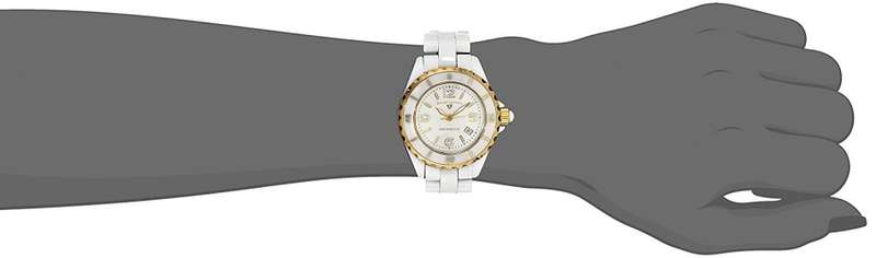 Retail: R8,830.00 Swiss Legend Women's 23K Gold PL Karamica Analog Display Swiss Quartz White Watch