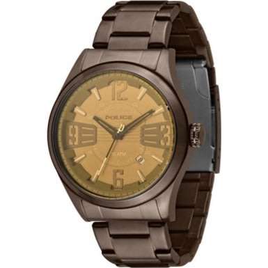 POLICE MEN'S 45MM STAINLESS STEEL BAND IP STEEL CASE QUARTZ WATCH