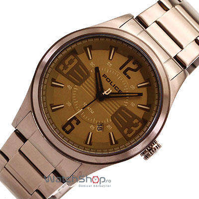 POLICE MEN'S 45MM STAINLESS STEEL BAND IP STEEL CASE QUARTZ WATCH