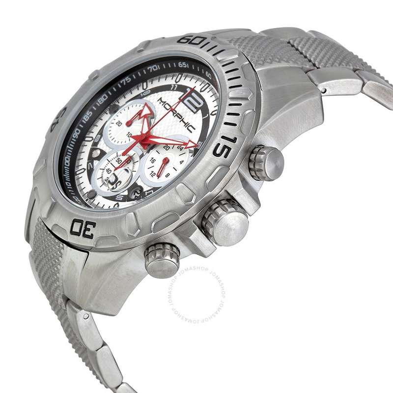 @ R12,821.77 Morphic M17 Series MPH1701 Men's Chronograph Silver Bracelet Watch w/ Date