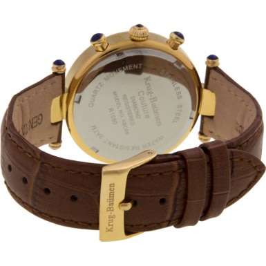 2018 Collection!! Retail: R12,124.18 Krug Baumen Unisex Couture Brown Chrono MOP Diamond Watch