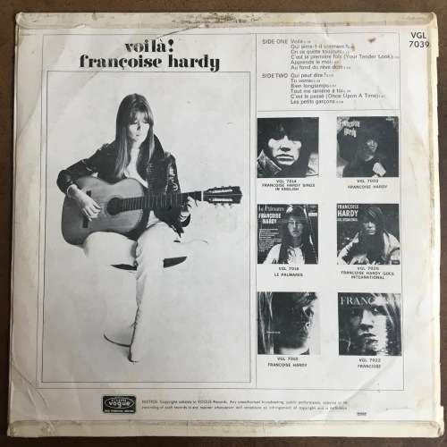 Francoise Hardy - Voila! LP/Album (1967 SA Press) G
