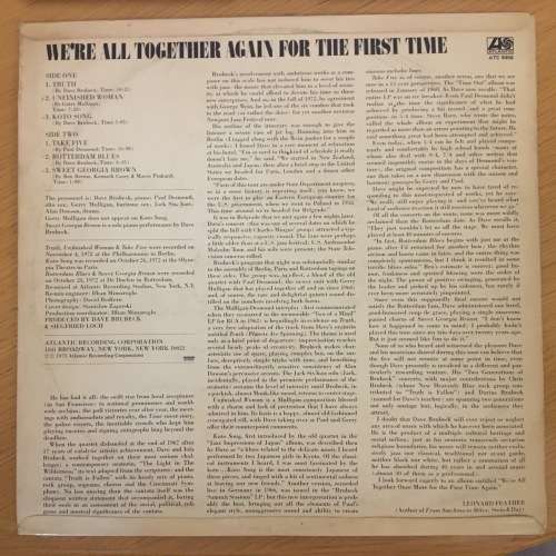 Dave Brubeck - We`re All Together Again For the First Time LP/Album (1973 SA Press) VG+/VG