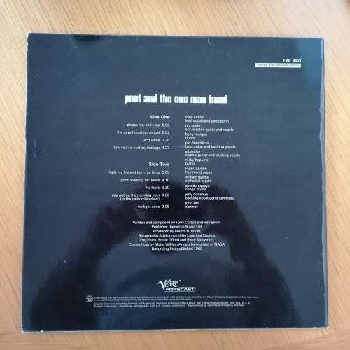 Poet and the One Man Band (self-titled) LP/Album (1969 German import) VG+/VG+