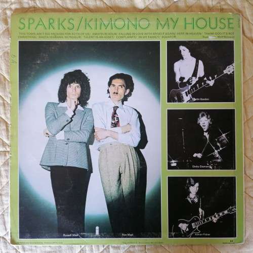 Sparks - Kimono My House LP/Album (1974 SA press) VG/VG+
