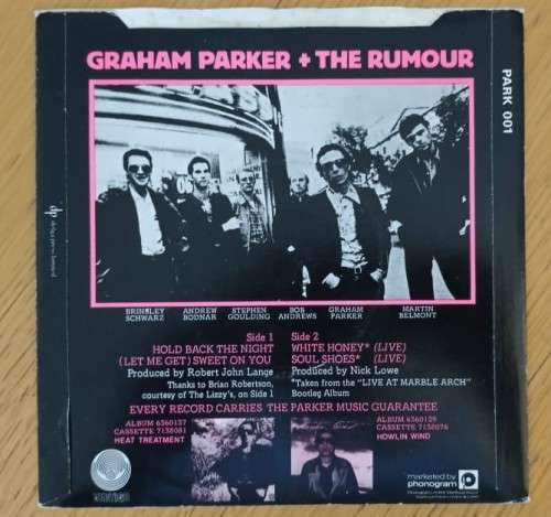 Graham Parker & the Rumour - The Pink Parker 7`/EP (1977 UK import) VG/VG
