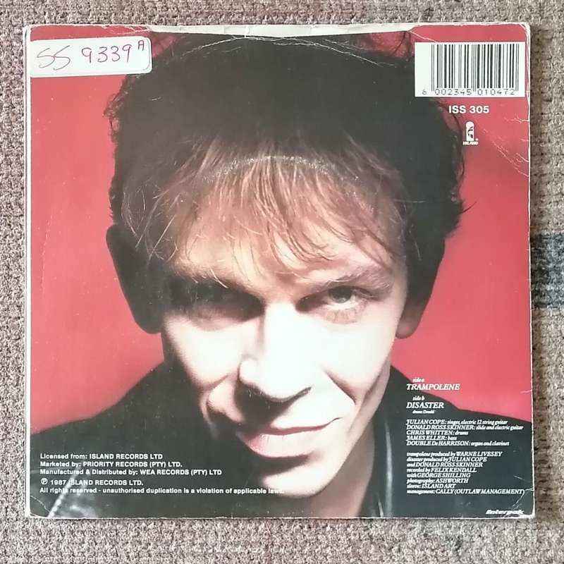 Julian Cope - Trampolene 7`/single (1987 SA press) VG+/VG