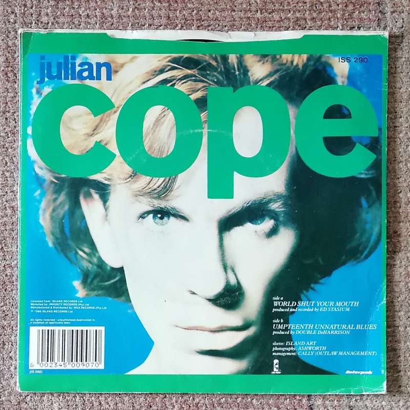 Julian Cope - World Shut Your Mouth 7`/single (1986 SA press) VG/VG