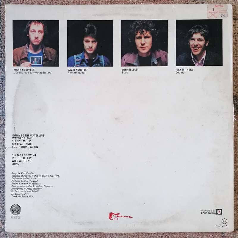 Dire Straits (self-titled) LP/Album (1978 SA press) VG+/VG