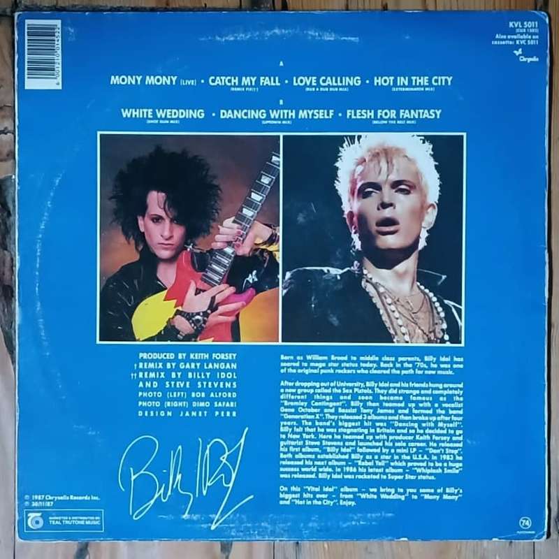 Billy Idol - Vital Idol LP/Comp. (1987 SA limited edition press) G+/VG