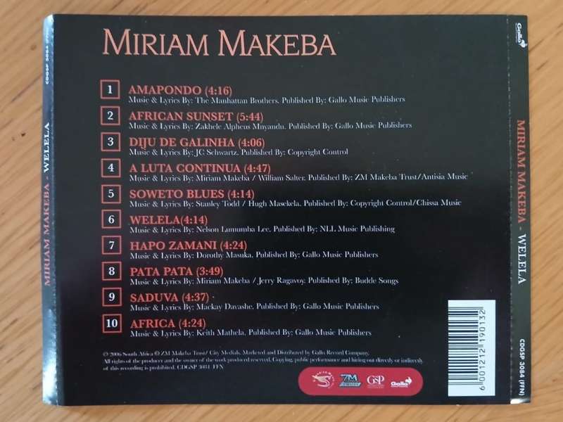 Miriam Makeba - Welela CD/Album (2006 SA press) Exc/Exc