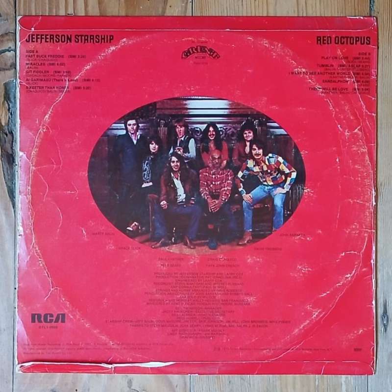 Jefferson Starship - Red Octopus LP/Album (1975 SA press) VG/VG
