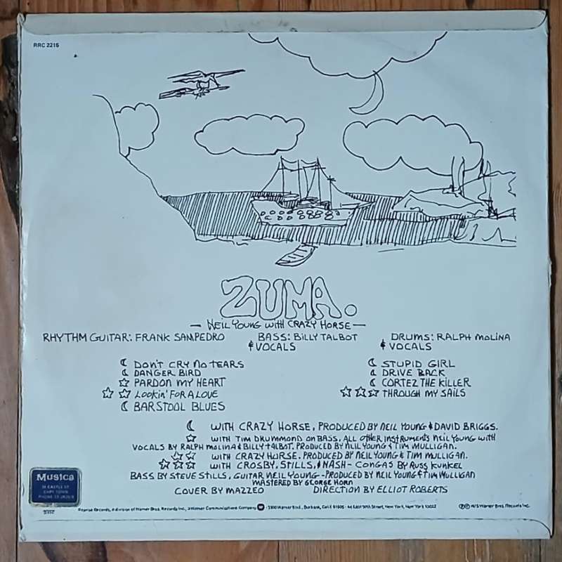 Neil Young & Crazy Horse - Zuma LP/Album (1975 SA press) VG+/VG+