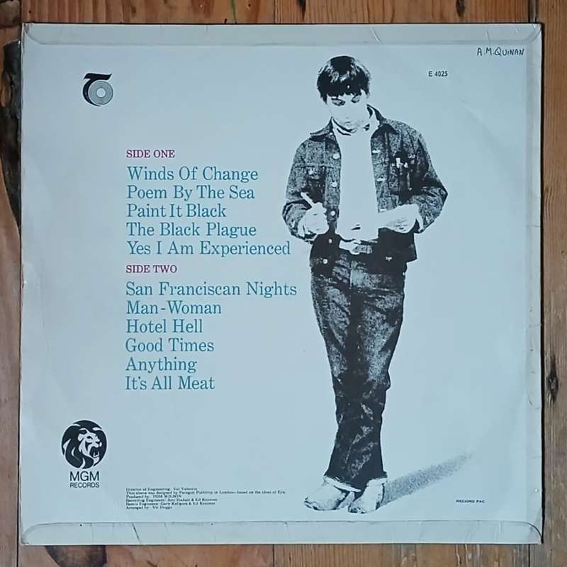 Eric Burdon & the Animals - Winds Of Change LP/Album (1967 SA press) G+/VG