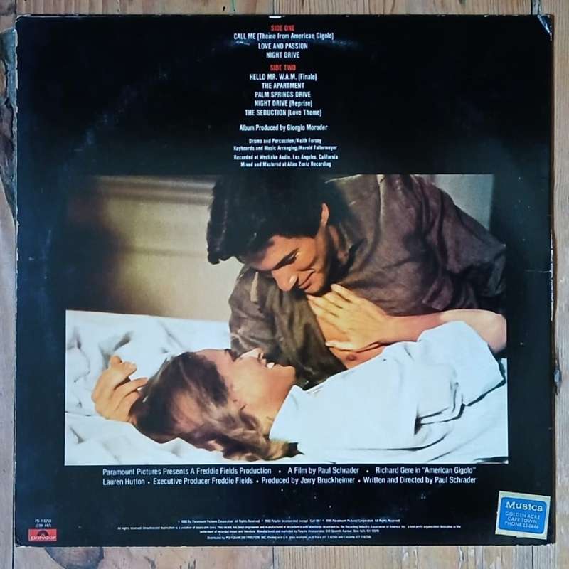 Various - American Gigolo OST LP/Album (1980 US import) VG+/VG