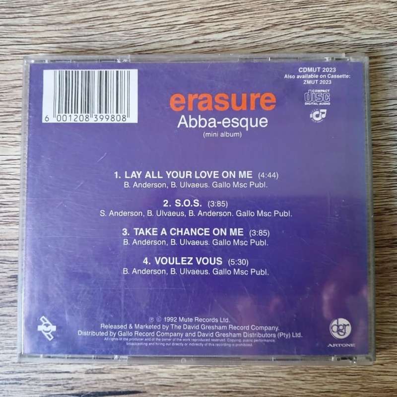 Erasure - Abba-Esque CD/Mini-album (1992 SA press) VG/VG+