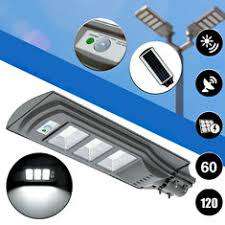 90W LED Solar Power Street Light, PIR Motion Sensor, Waterproof, Night Sensor