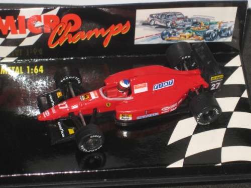 Ferrari F1 F92A no.27 1992 J. Alesi 1/64 Minichamps NEW+boxed  #6406 instant wheels