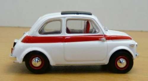 Fiat 500 Sport 1959 white 1/43 Brumm NEW+boxed #4136 instant wheels