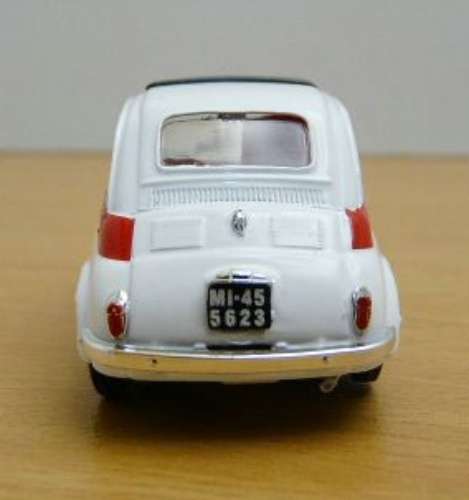 Fiat 500 Sport 1959 white 1/43 Brumm NEW+boxed #4136 instant wheels