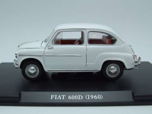 Fiat 600D 1960 white 1/24 IXO NEWinShowcase  #2129 instant wheels