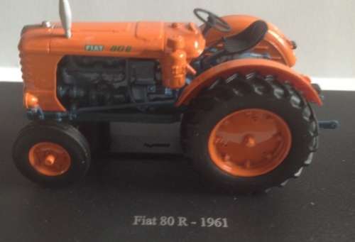 Fiat R 80 tractor 1961 orange 1/43 UH NEWinBlister  #4141 instant wheels