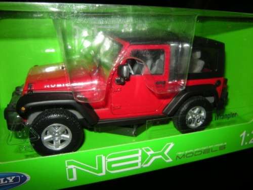 Jeep Wrangler Rubicon 2007 red 1/24 Welly NEW+boxed  #2020 instant wheels