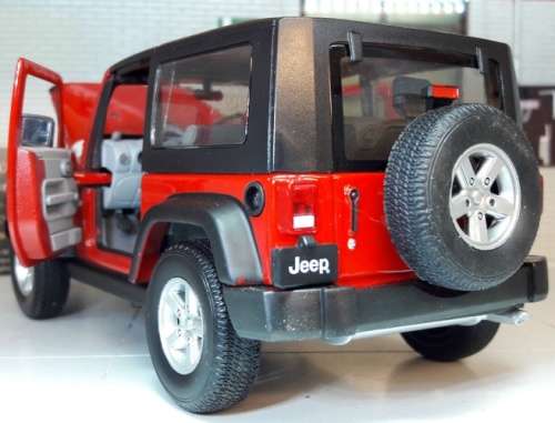 Jeep Wrangler Rubicon 2007 red 1/24 Welly NEW+boxed  #2020 instant wheels