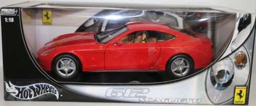 Ferrari 612 Scaglietti 2010 red 1/18 HotWheels NEW+boxed #8962 instant wheels