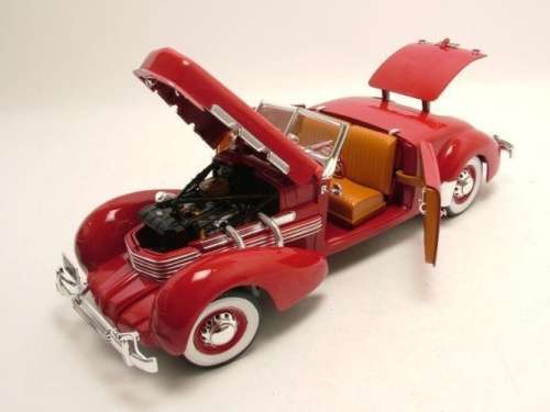 Cord 812 Convertible 1937 red 1/18 ERTL NEW+boxed  #8966 instant wheels
