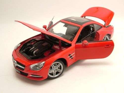 Mercedes-Benz SL 500 sunroof (R231) 2012 red 1/24 Welly NEW  #2132 instant wheels