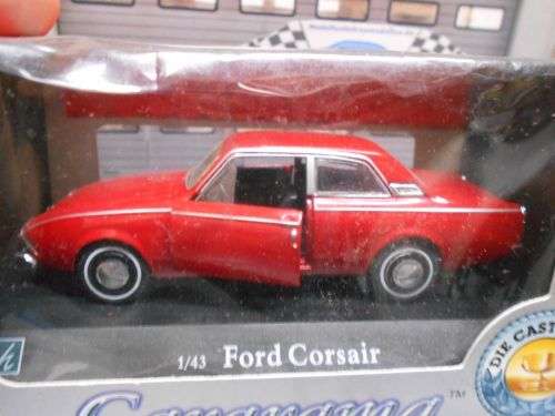Ford Corsair 2-door 1964 red 1/43 Cararama NEW+boxed  #4183 instant wheels