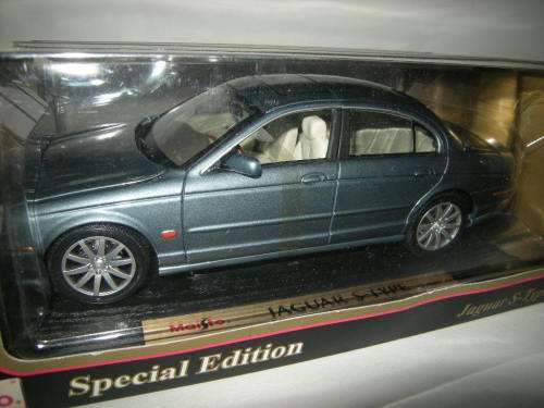 Jaguar S-Type 1999 blue-grey-met 1/18 Maisto NEW+reboxed #8977 instant wheels