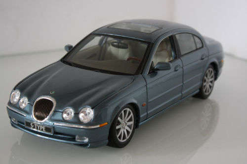 Jaguar S-Type 1999 blue-grey-met 1/18 Maisto NEW+reboxed #8977 instant wheels