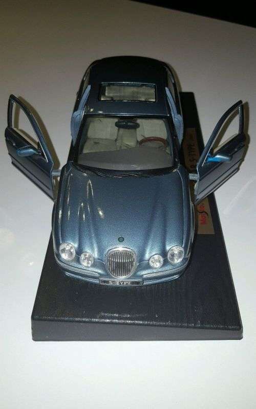 Jaguar S-Type 1999 blue-grey-met 1/18 Maisto NEW+reboxed #8977 instant wheels