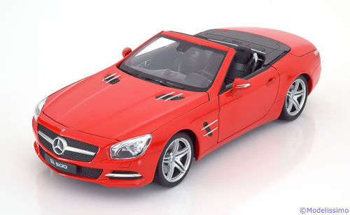 Mercedes-Benz SL 500 (R231) cabrio 2012 red 1/18 Welly NEW+boxed  #8476 instant wheels