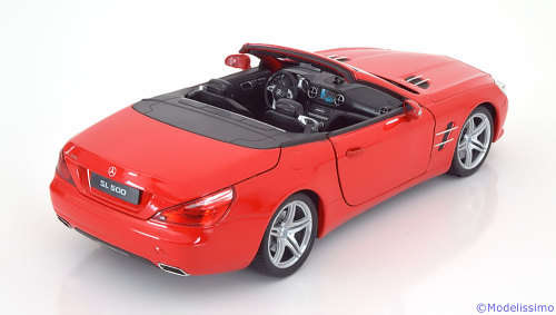 Mercedes-Benz SL 500 (R231) cabrio 2012 red 1/18 Welly NEW+boxed  #8476 instant wheels