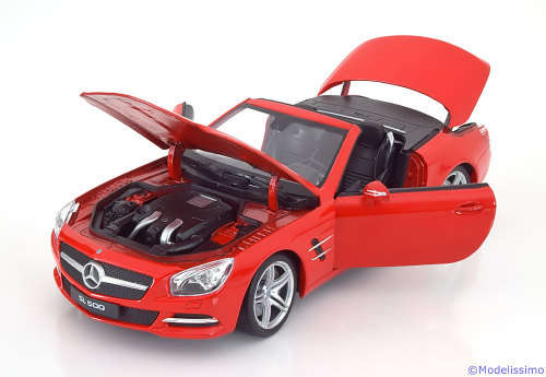 Mercedes-Benz SL 500 (R231) cabrio 2012 red 1/18 Welly NEW+boxed  #8476 instant wheels