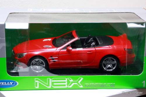 Mercedes-Benz SL 500 (R231) cabrio 2012 red 1/18 Welly NEW+boxed  #8476 instant wheels