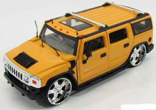 Hummer H2 Custom SUV 2009 yellow 1/24 Jada NEW+boxed  #2136 instant wheels