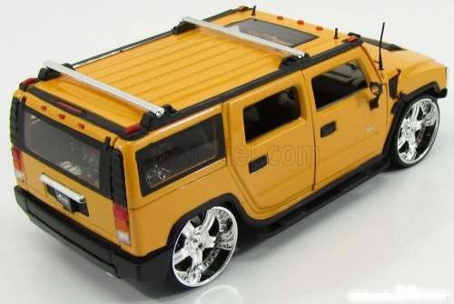 Hummer H2 Custom SUV 2009 yellow 1/24 Jada NEW+boxed  #2136 instant wheels
