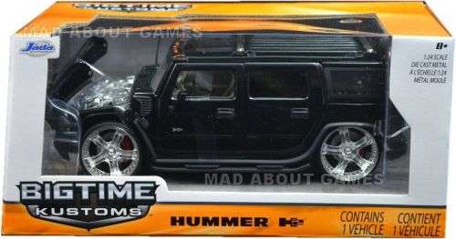 Hummer H2 Custom SUV 2009 black 1/24 Jada NEW+boxed  #2137 instant wheels
