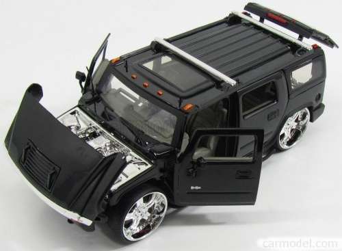 Hummer H2 Custom SUV 2009 black 1/24 Jada NEW+boxed  #2137 instant wheels